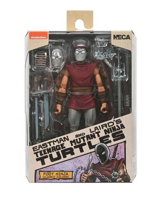 TARTARUGHE NINJA (MIRAGE COMICS) ACTION FIGURA FOOT NINJA CLASSIC COLORS 18 CM NECA