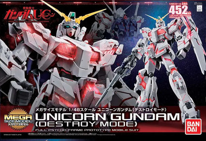 BANDAI - GUNDAM MEGASIZE UNICORN DESTROY 1/48 MODEL KIT 35 cm