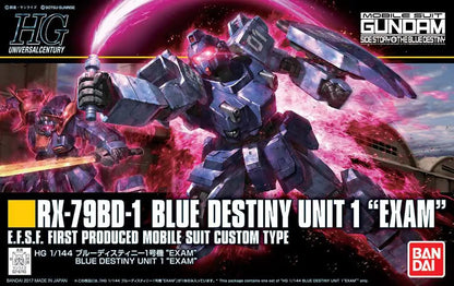 BANDAI HG BLUE DESTINY UNIT1 EXAM 1/144 MODEL KIT 12 cm