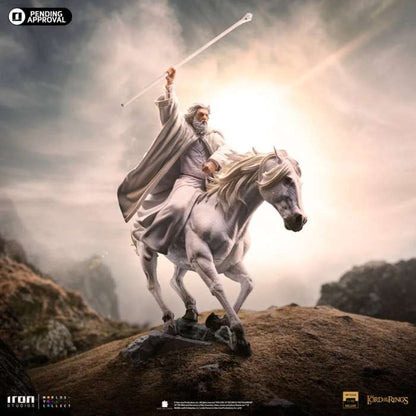 IRON STUDIOS LORD RING GANDALF WHITE SHADOWFAX CCXP EXCLUSIVE 1/10 STATUA 41 cm EXCLUSIVE