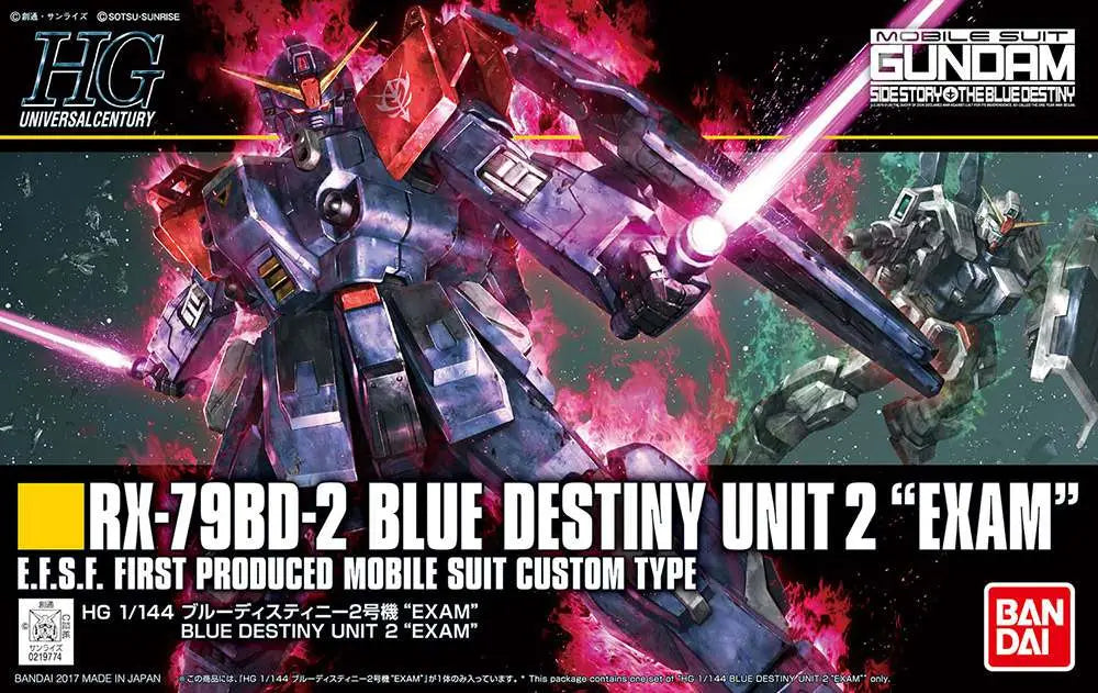 BANDAI - GUNDAM HG BLU DESTINY UNIT 2 EXAM 1/144 MODEL KIT 13 cm