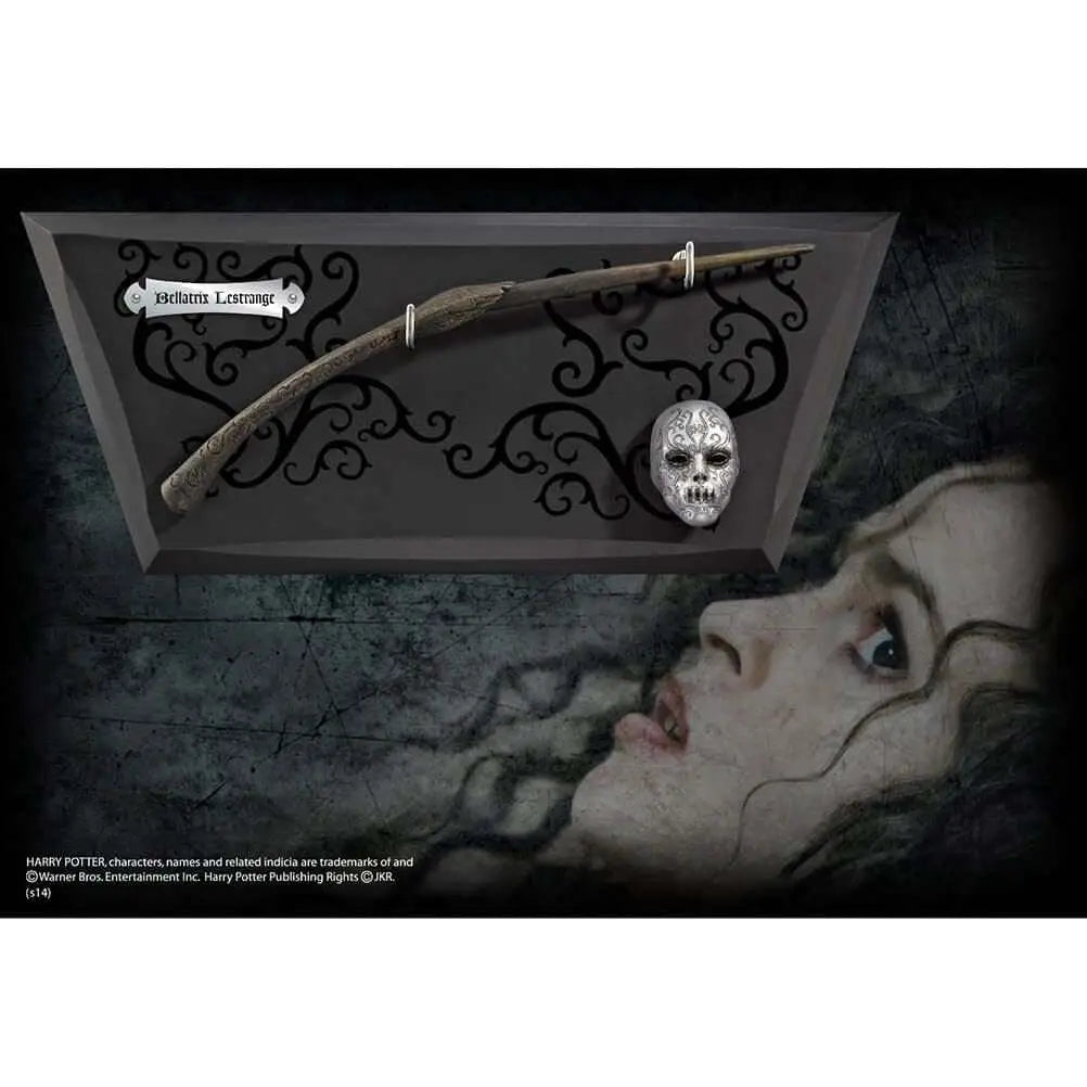 NOBLE COLLECTIONS HP WAND -BELLATRIX DISPLAY- 7976 REPLICA