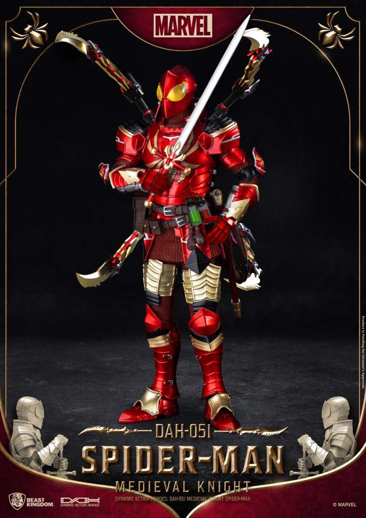 BEAST KINGDOM MEDIEVAL KNIGHT SPIDER-MAN DAH ACTION FIGURE 20 cm