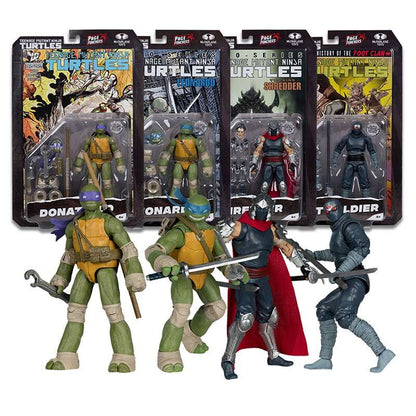 TMNT 5INCH FIGURE WITH COMIC ASS SET (6)