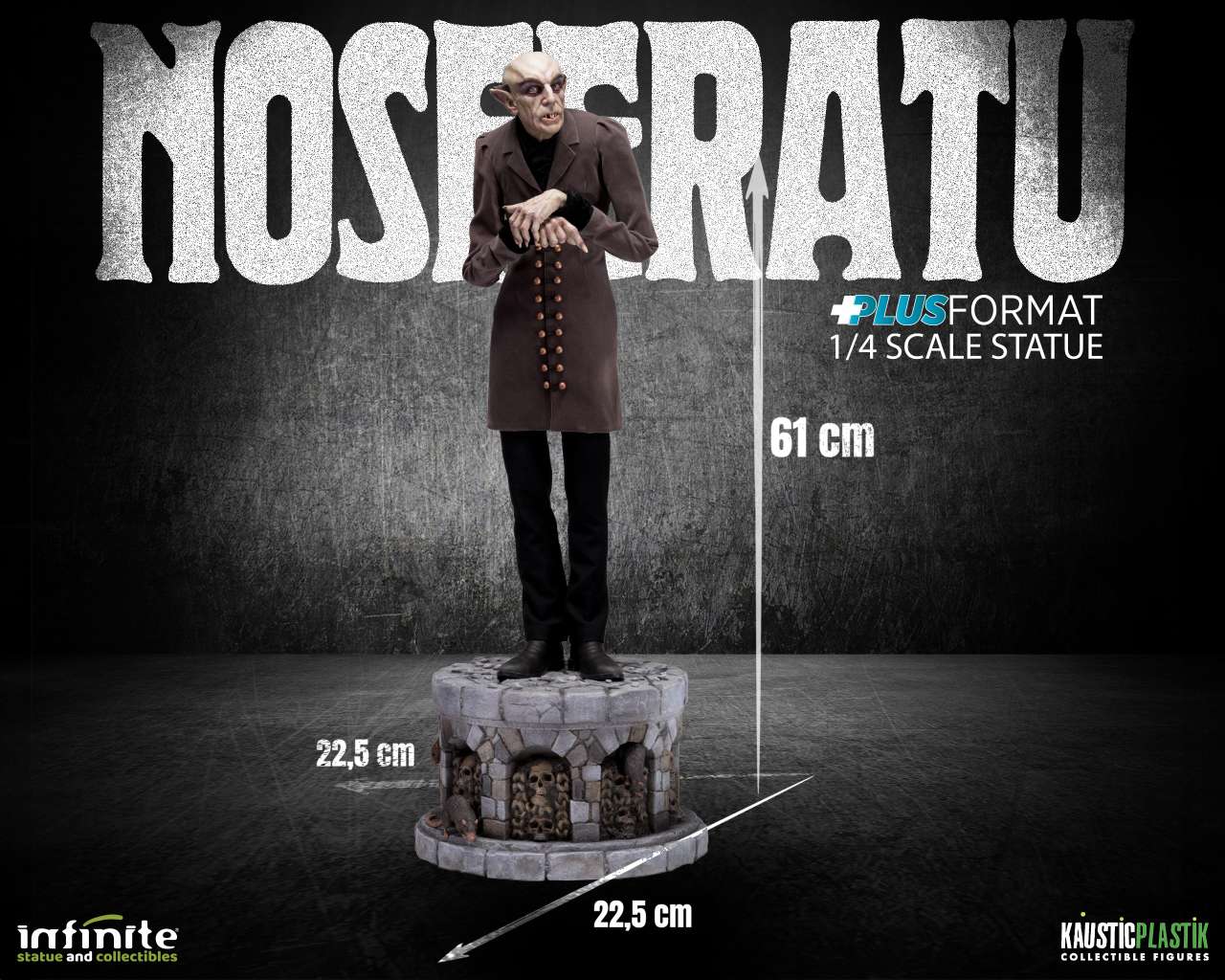 NOSFERATU  STATUA RESINA FORMATO PLUS 1/4 61 CM INFINITE STATUE