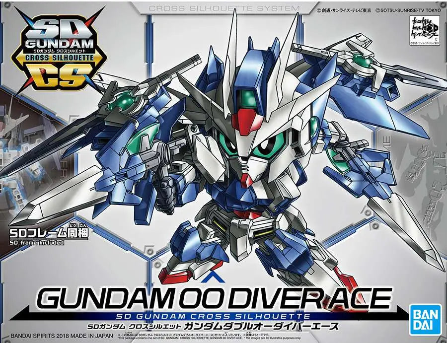 BANDAI - GUNDAM SD CROSS SILHOUETTE 00 DIVER ACE MODEL KIT 7 cm