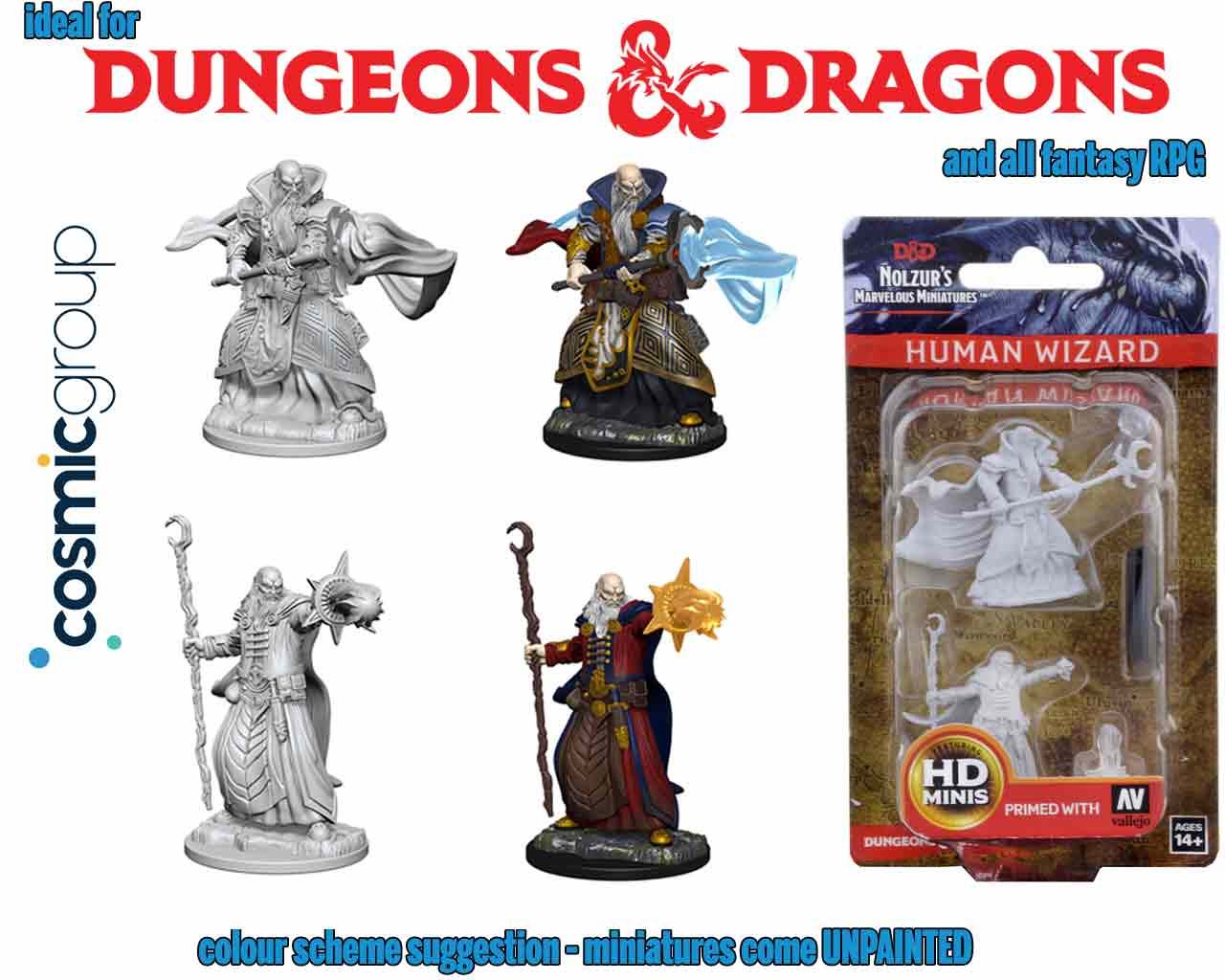 D&D NOLZUR'S MARVELOUS MINIATURES - HUMAN MALE WIZARD
