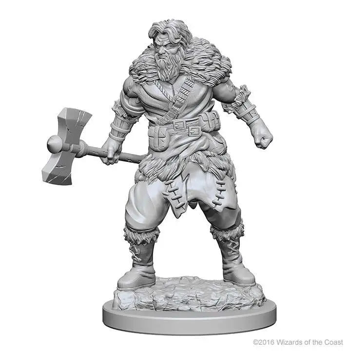 WIZKIDS - MARVEL D&D NOLZUR'S OUS MINIATURES - HUMAN MALE BARBARIAN MINI FIGURA 7.5 cm