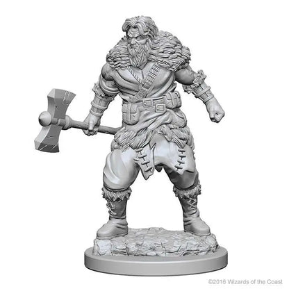 WIZKIDS - MARVEL D&D NOLZUR'S OUS MINIATURES - HUMAN MALE BARBARIAN MINI FIGURA 7.5 cm
