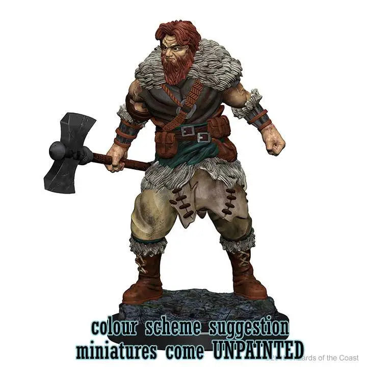 WIZKIDS - MARVEL D&D NOLZUR'S OUS MINIATURES - HUMAN MALE BARBARIAN MINI FIGURA 7.5 cm