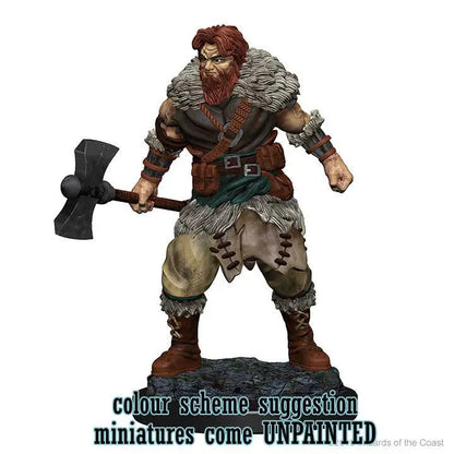 WIZKIDS - MARVEL D&D NOLZUR'S OUS MINIATURES - HUMAN MALE BARBARIAN MINI FIGURA 7.5 cm