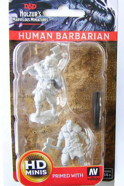 WIZKIDS - MARVEL D&D NOLZUR'S OUS MINIATURES - HUMAN MALE BARBARIAN MINI FIGURA 7.5 cm