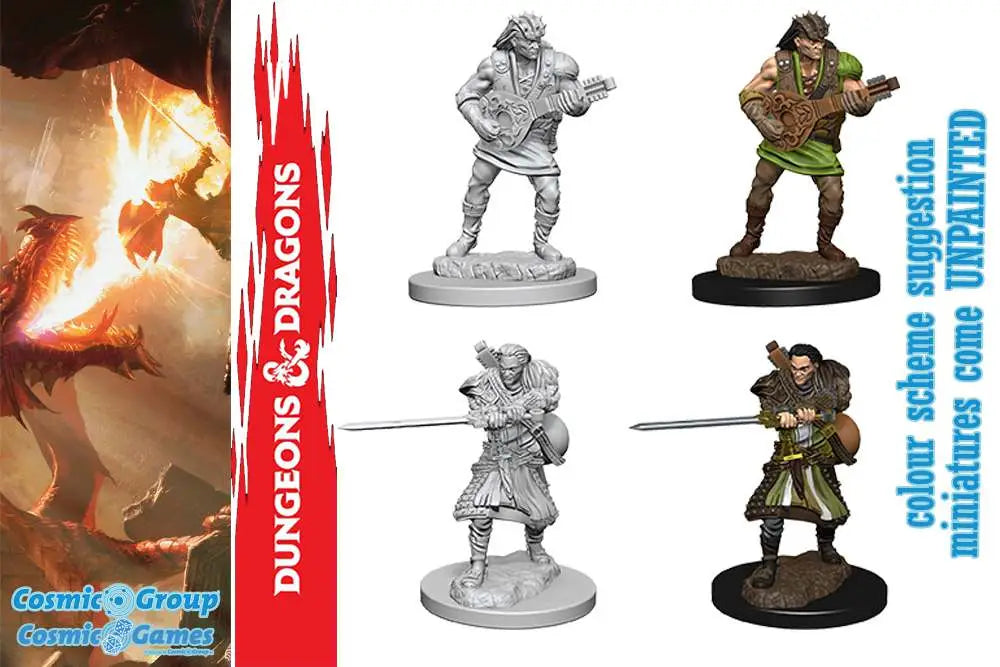 WIZKIDS - MARVEL DD&D NOLZUR'S OUS MINIATURES - MALE HUMAN BARD MINI FIGURA