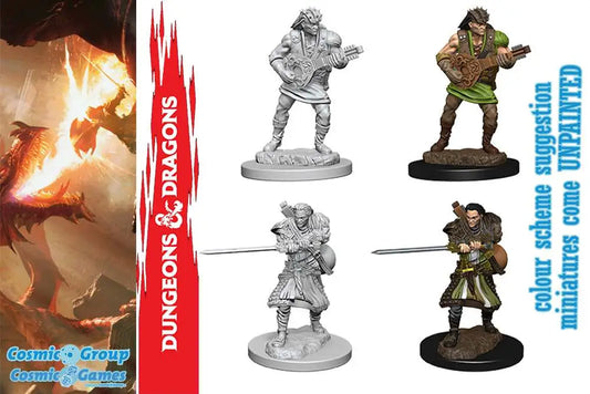 WIZKIDS - MARVEL DD&D NOLZUR'S OUS MINIATURES - MALE HUMAN BARD MINI FIGURA