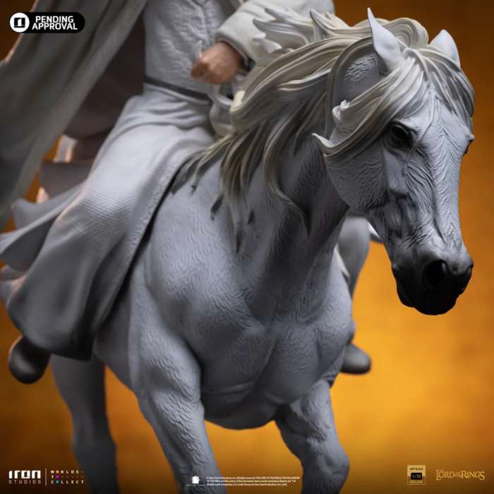 IRON STUDIOS LORD RING GANDALF WHITE SHADOWFAX CCXP EXCLUSIVE 1/10 STATUA 41 cm EXCLUSIVE