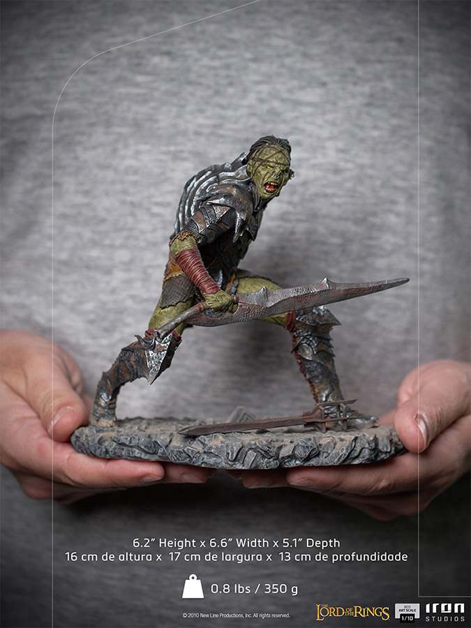 IRON STUDIOS LOTR SWORDSMAN ORC ART 1/10 STATUA 16 cm