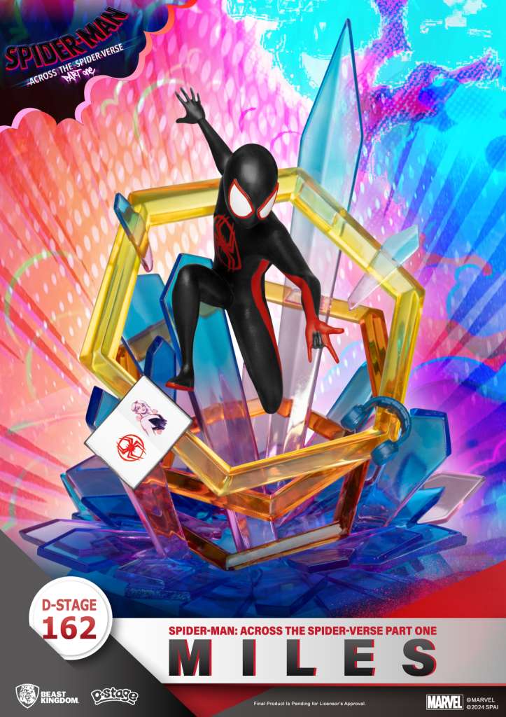 BEAST KINGDOM D- STAGE SPIDER-MAN ACROSS SPIDER-VERSE PART ONE MILES STATUA 15cm
