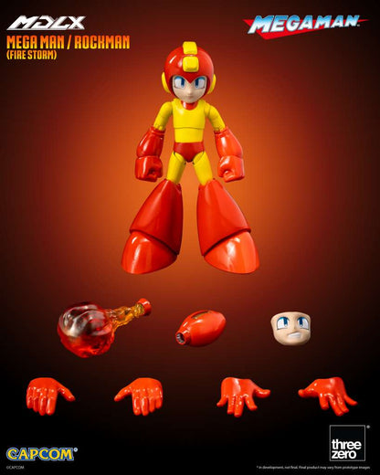 THREEA TOYS/THREEZERO MEGA MAN FIRE STORM MDLX AF ACTION FIGURE 10 cm