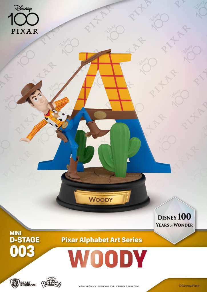 MINI DS DISNEY 100 YERAS PIXAR ALPHABET MINI FIGURA BEAST KINGDOM