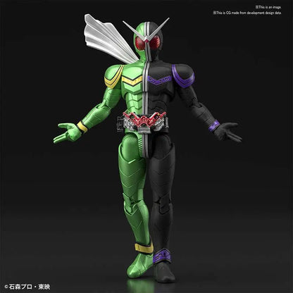 BANDAI RISE KAMEN RIDER DOUBLE CYCLONEJK MODEL KIT 12 cm