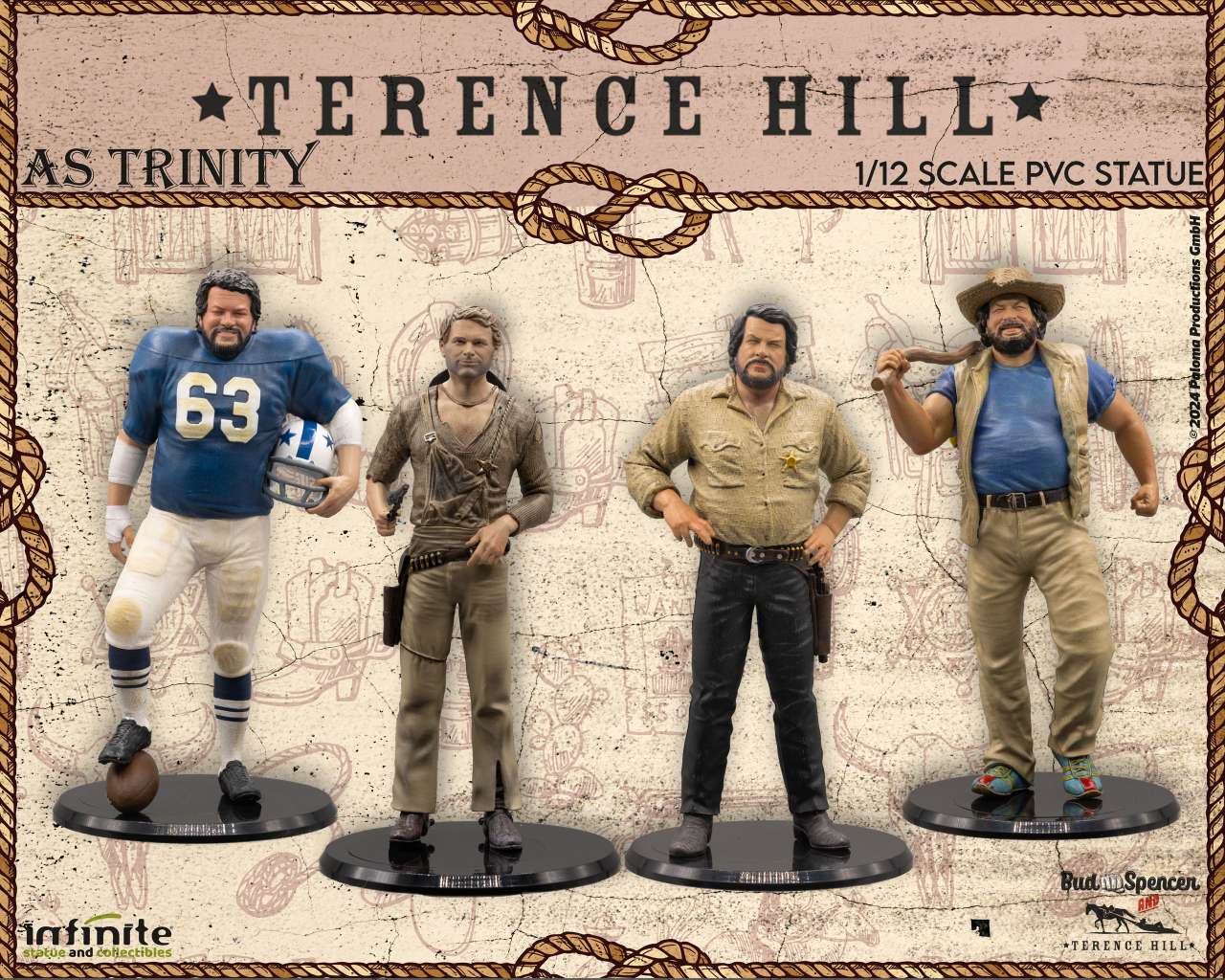 INFINITE STATUE TERENCE HILL AS TRINITY PVC 1/12 STATUA 15 cm