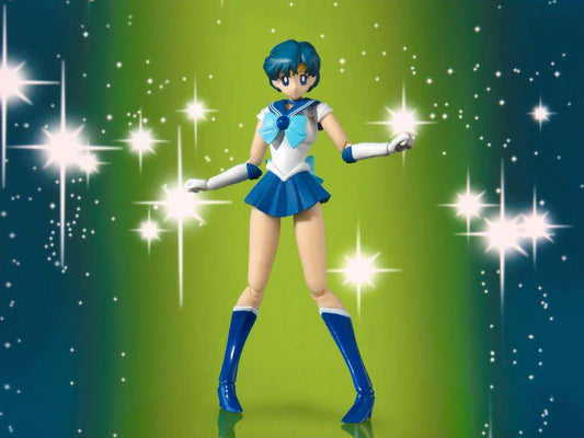 SAILOR MOON S.H. FIGUARTS ANIMATION COLOR FIGURE SAILOR MERCURY 14 CM BANDAI