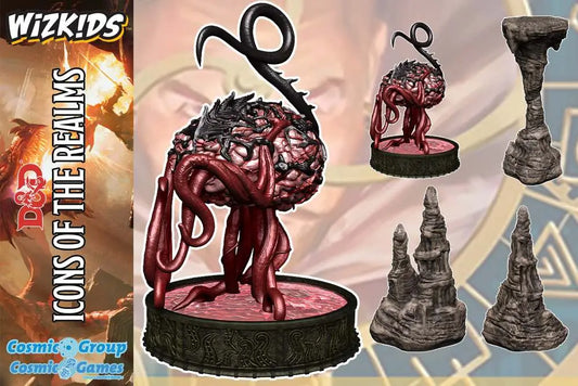 WIZKIDS DUNGEONS & DRAGONS - ICONS REALMS - VOLO & MORDENKAINEN’S FOES PREMIUM SET- ELDER BRAIN & STALAGMITES MINI FIGURA