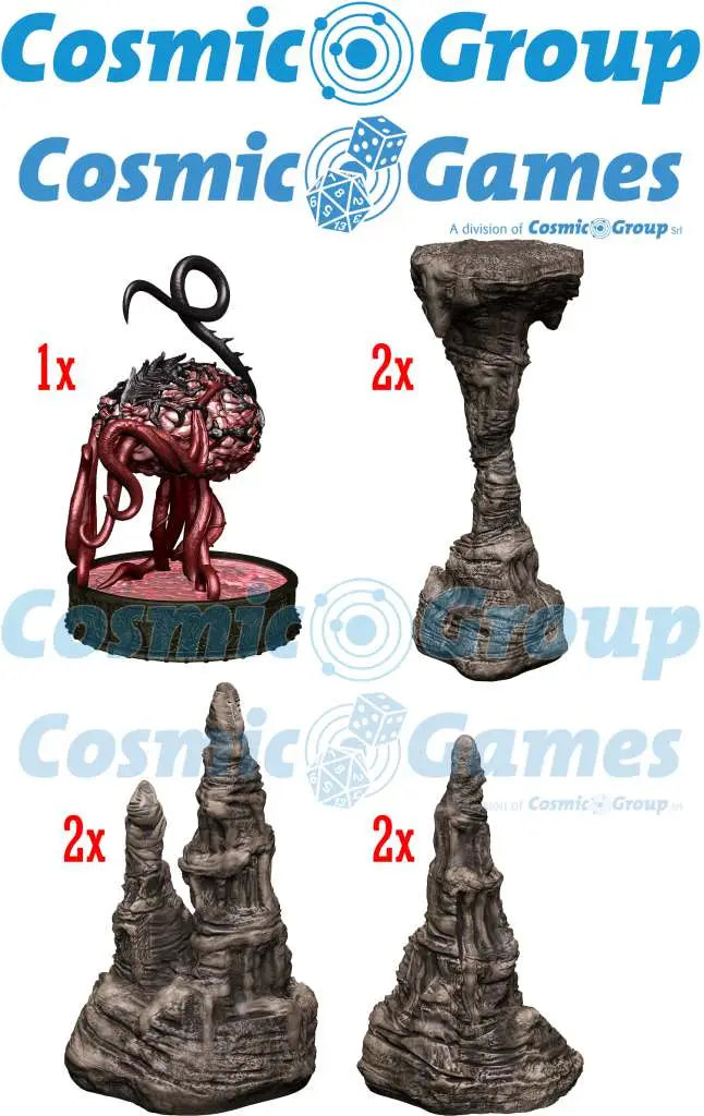 WIZKIDS DUNGEONS & DRAGONS - ICONS REALMS - VOLO & MORDENKAINEN’S FOES PREMIUM SET- ELDER BRAIN & STALAGMITES MINI FIGURA