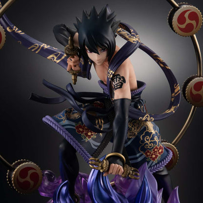 MEGAHOUSE SASUKE - NARUTO SHIPP THUNDER GOD GEM STATUA 28 cm