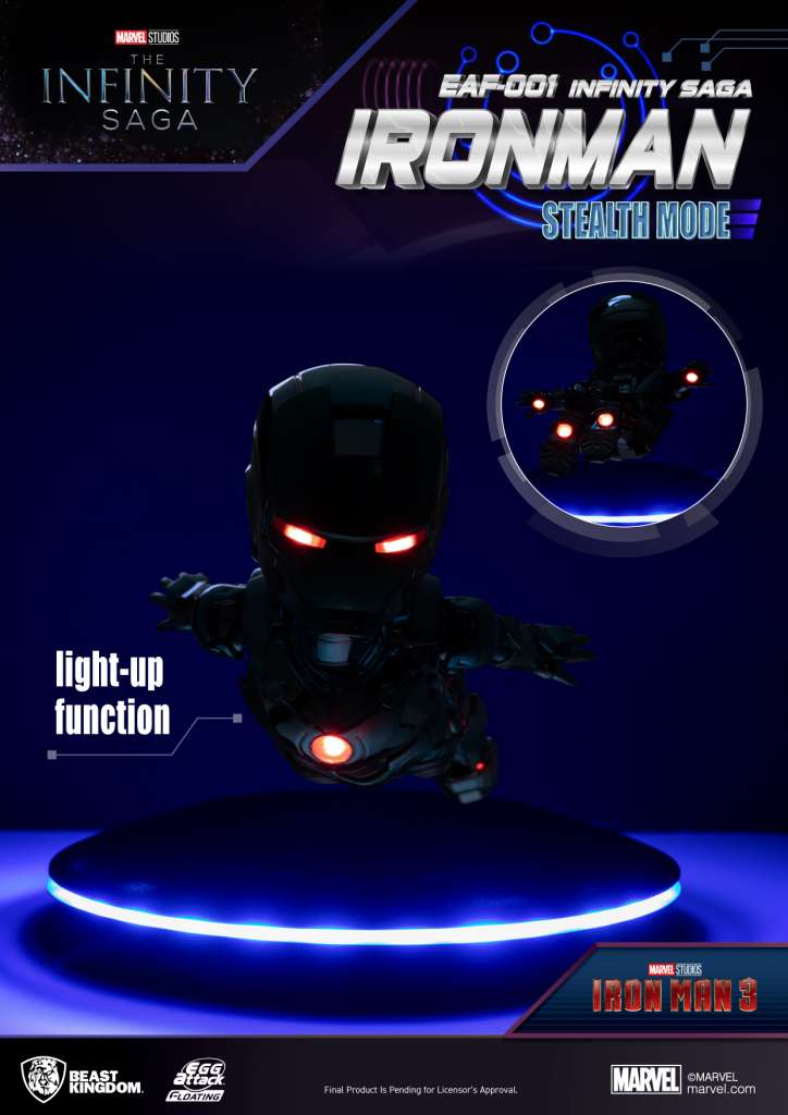 MARVEL MINI UOVA ATTACK FIGURES THE INFINITY SAGA IRONMAN STEALTH MODE 16 CM BEAST KINGDOM TOYS