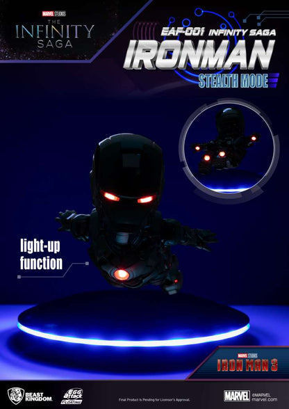 MARVEL MINI UOVA ATTACK FIGURES THE INFINITY SAGA IRONMAN STEALTH MODE 16 CM BEAST KINGDOM TOYS