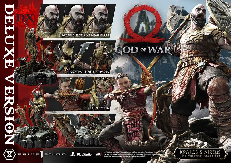 GOD OF WAR KRATOS & ATREUS VALKYRIE DLX