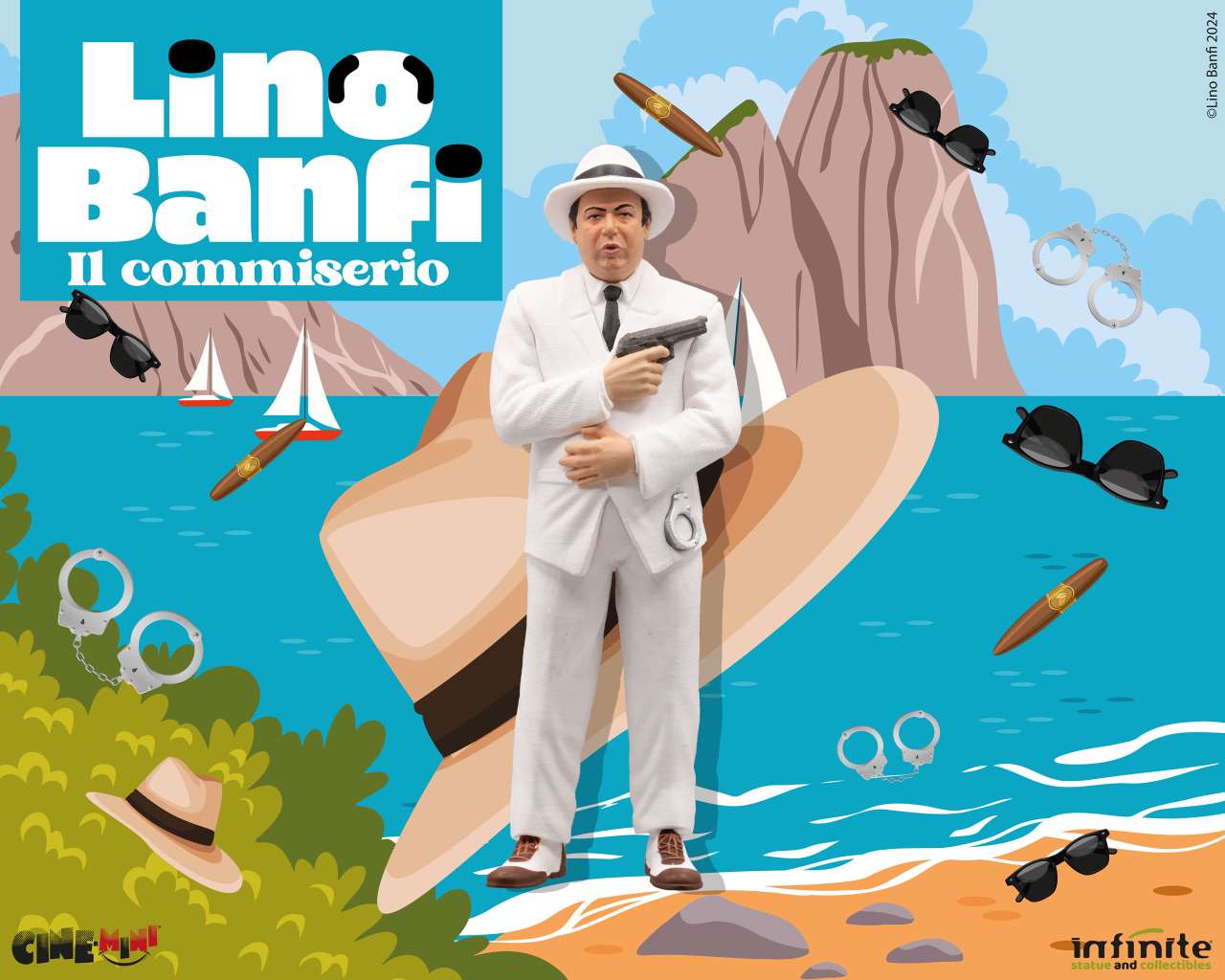 INFINITE STATUE LINO BANFI IL COMMISERIO CINEMINI PVC MINI FIGURA 11 cm