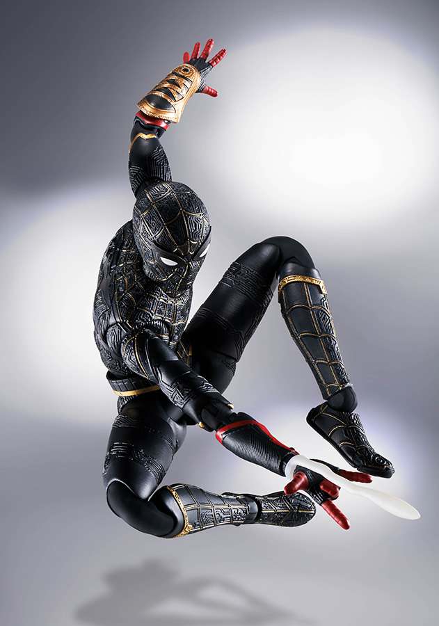 BANDAI SHF SPIDER-MAN NO WAY HOME BLACK/GOLD ACTION FIGURE 15 cm