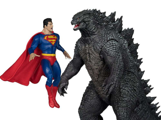 DC JL MONSTER SUPERMAN VS GODZILLA 2PK