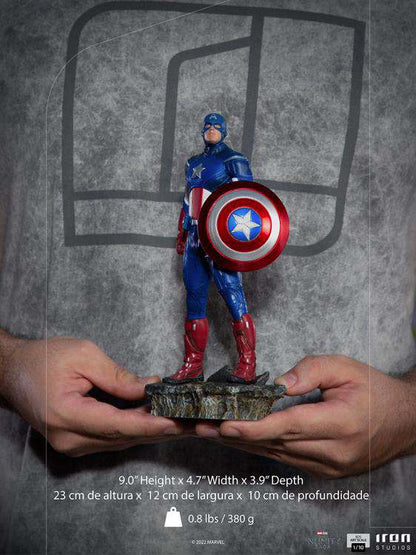 IRON STUDIOS INFINITY SAGA CAP AMERICA NY BATTLE 1/10 STATUA 28 cm