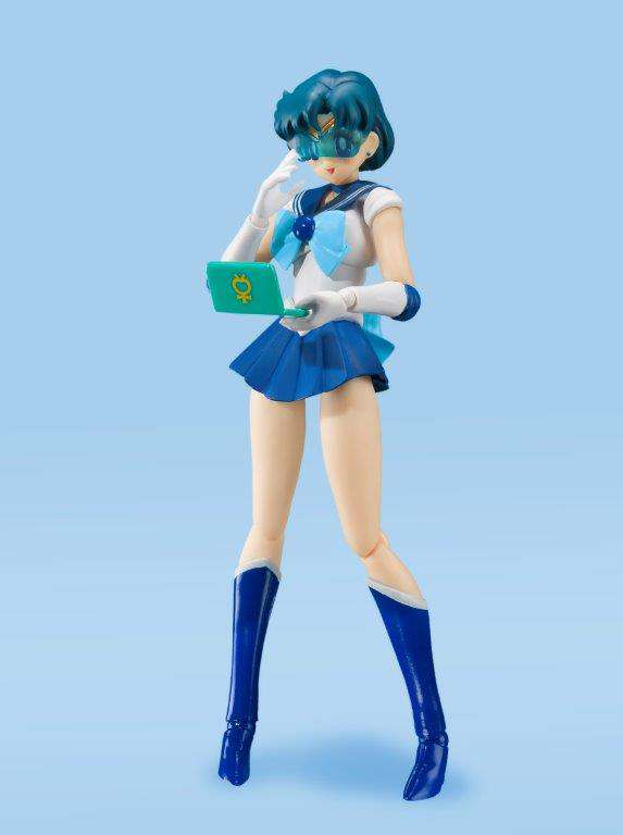 BANDAI SAILOR MERCURY SAILOR MOON S.H. FIGUARTS ANIMATION COLOR EDITION ACTION FIGURE 14 CM
