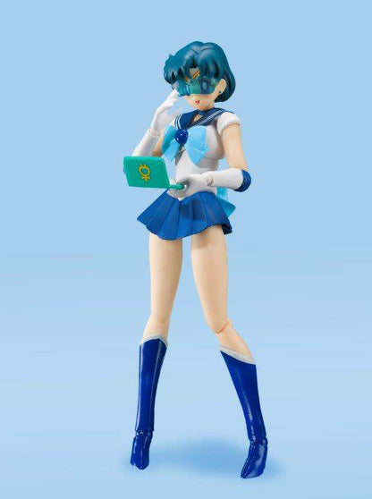 BANDAI SAILOR MERCURY SAILOR MOON S.H. FIGUARTS ANIMATION COLOR EDITION ACTION FIGURE 14 CM