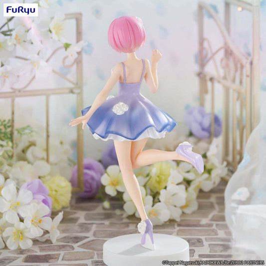 RE:ZERO TRIO-TRY-IT BUNNIES PVC STATUA RAM FLOWER DRESS 21 CM FURYU