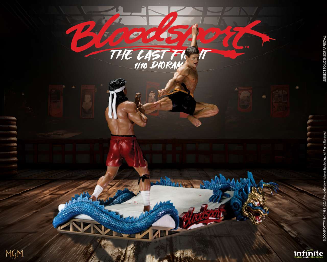 BLOODSPORT LAST FIGHT STATUA DIORAMA RESINA 1/10 ED LIMITATA INFINITE STATUE