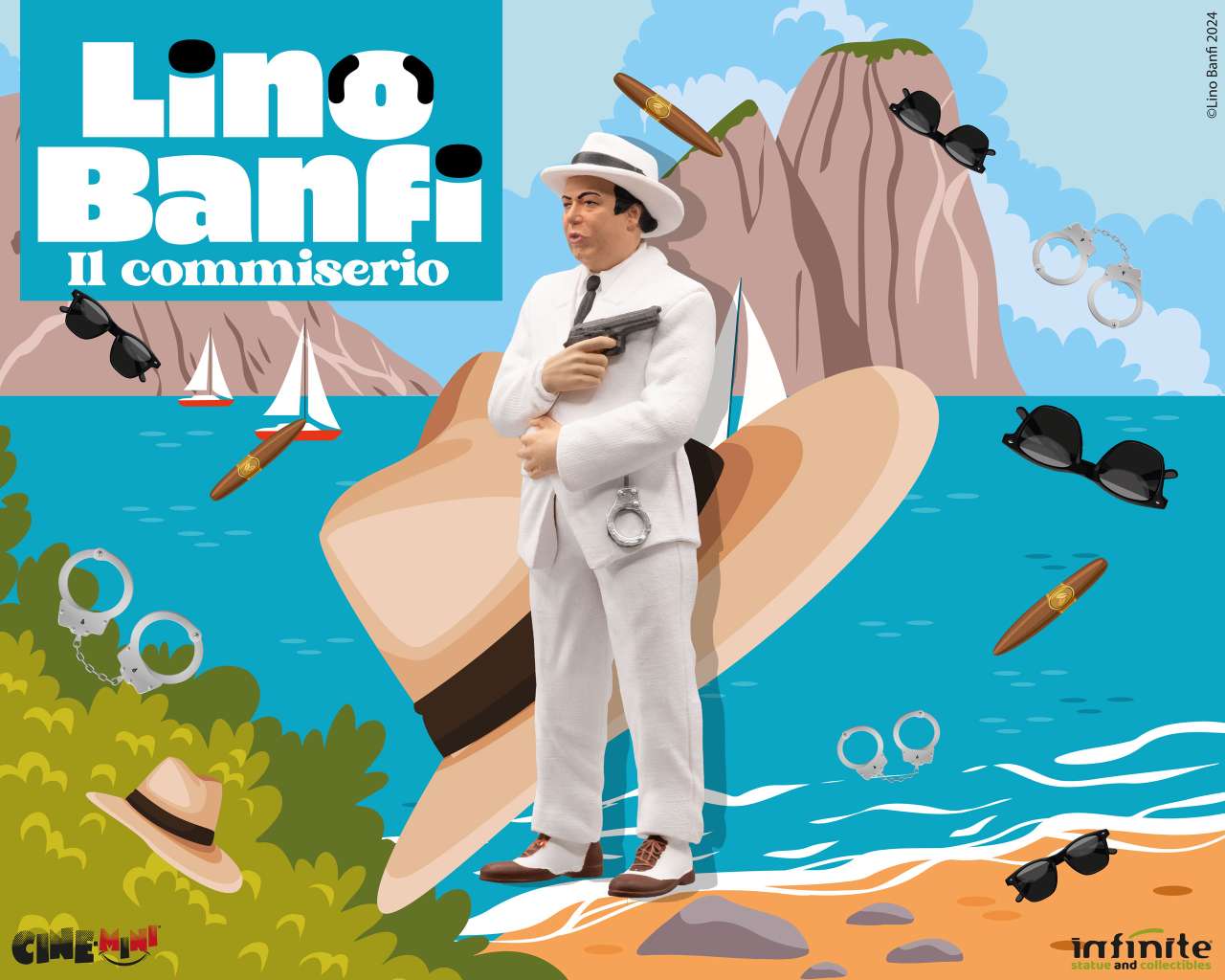 INFINITE STATUE LINO BANFI IL COMMISERIO CINEMINI PVC MINI FIGURA 11 cm