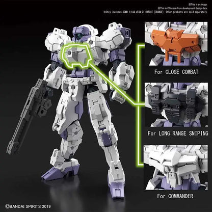 BANDAI 30MM EEXM-21 RABIOT WHITE 1/144 MODEL KIT 12.50 cm