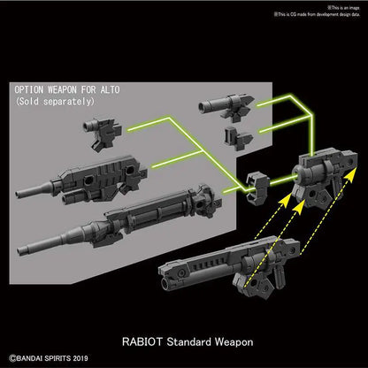 BANDAI 30MM EEXM-21 RABIOT WHITE 1/144 MODEL KIT 12.50 cm