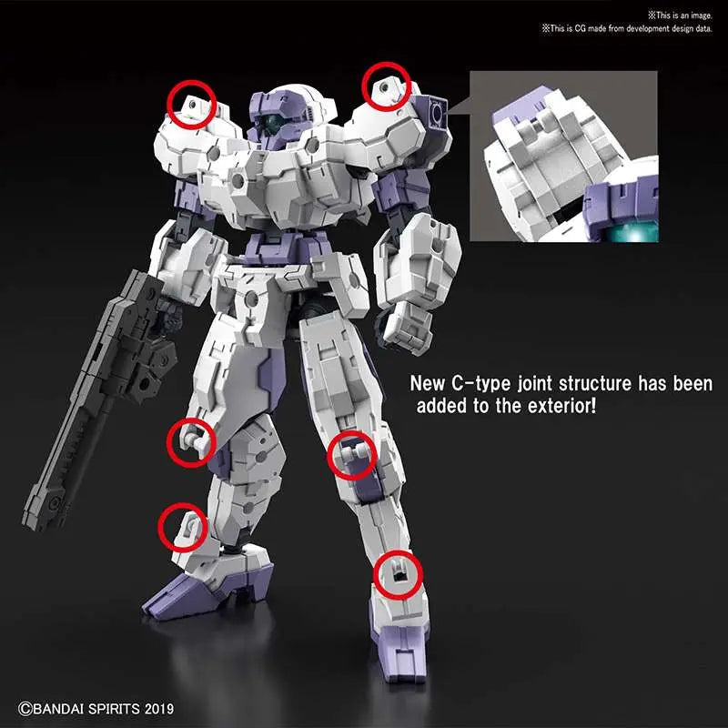 BANDAI 30MM EEXM-21 RABIOT WHITE 1/144 MODEL KIT 12.50 cm