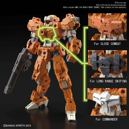BANDAI 30MM EEXM-21 RABIOT ORANGE 1/144 MODEL KIT 12.1 cm