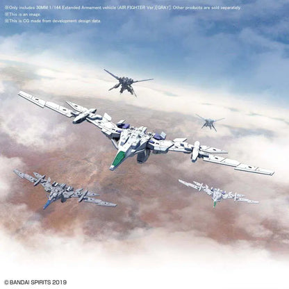 BANDAI 30MM EX ARM VEHICLE AIR FIGHT GRAY 1/144 MODEL KIT -