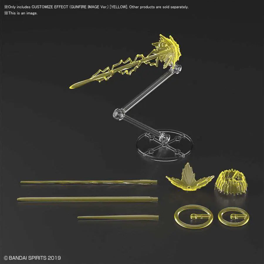 BANDAI CUSTOMIZE EFFECT GUNFIRE IMAGE YELLOW MODEL KIT -