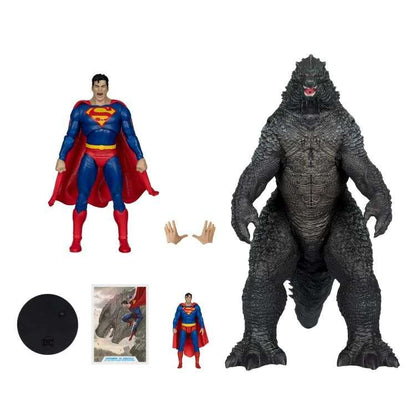 DC JL MONSTER SUPERMAN VS GODZILLA 2PK