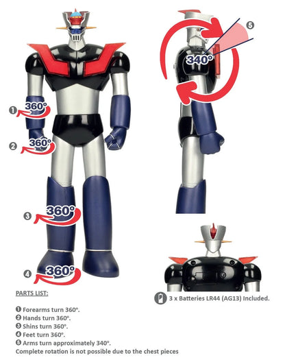 SD TOYS - MAZINGER Z 30CM AF LIGHT ACTION FIGURE 30 cm