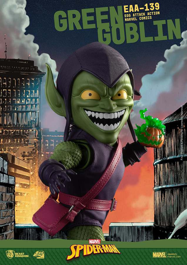 BEAST KINGDOM GREEN GOBLIN - MARVEL EGG ATTACK COMICS ACTION FIGURE 16 cm